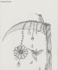Hummingbirds with frame