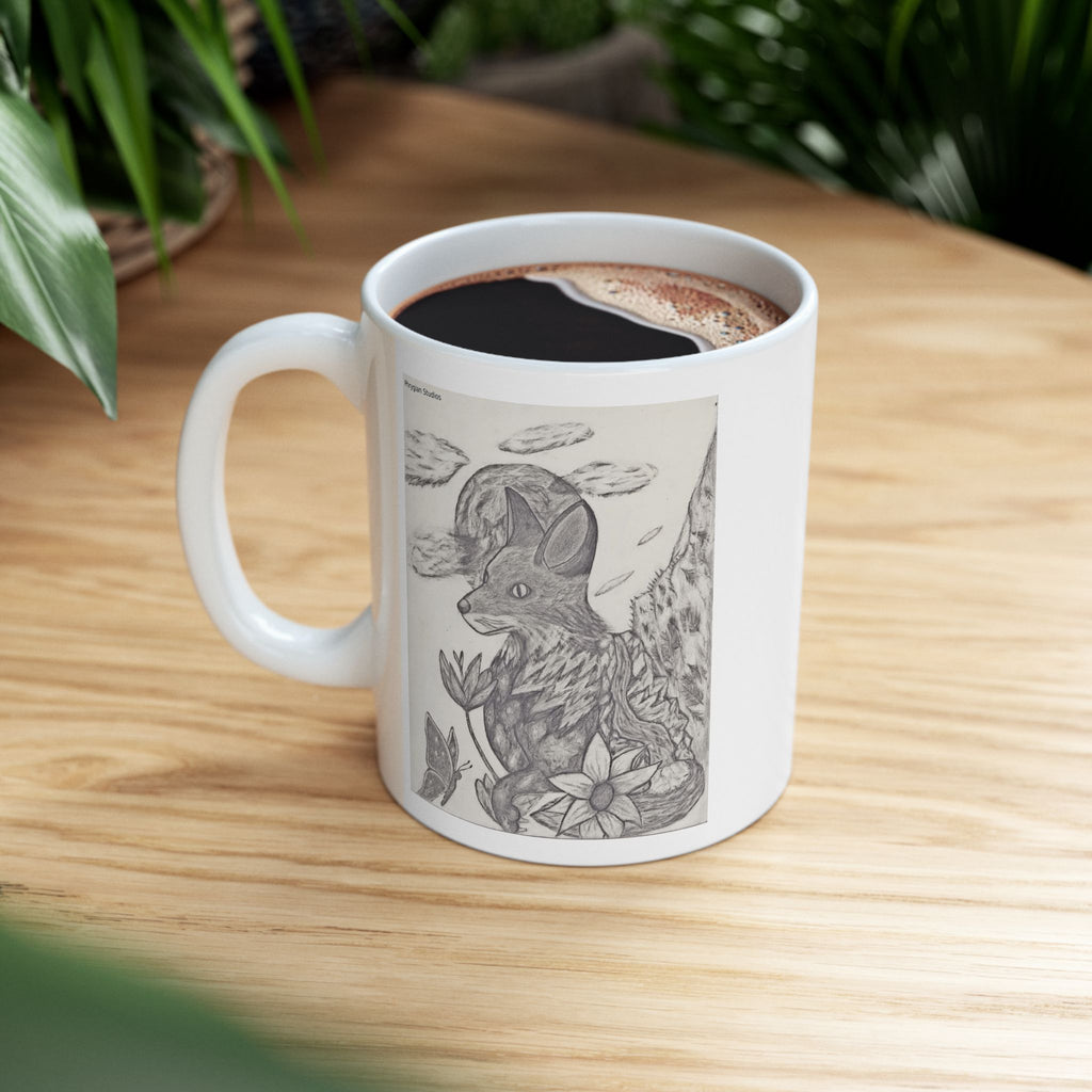 Dream Fox Art Mug – Ceramic Coffee Cup (11oz/15oz)