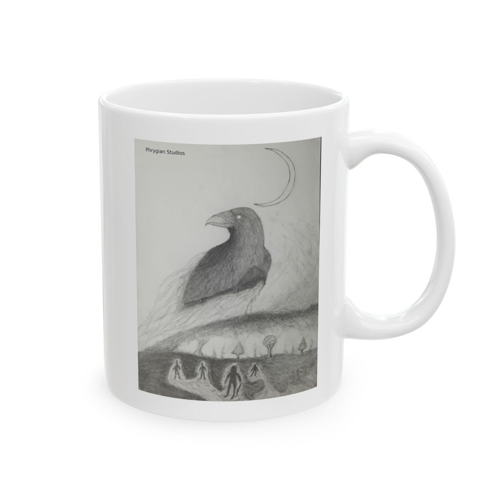 Ethereal Raven Art Mug - Ceramic Coffee Cup (11oz, 15oz)