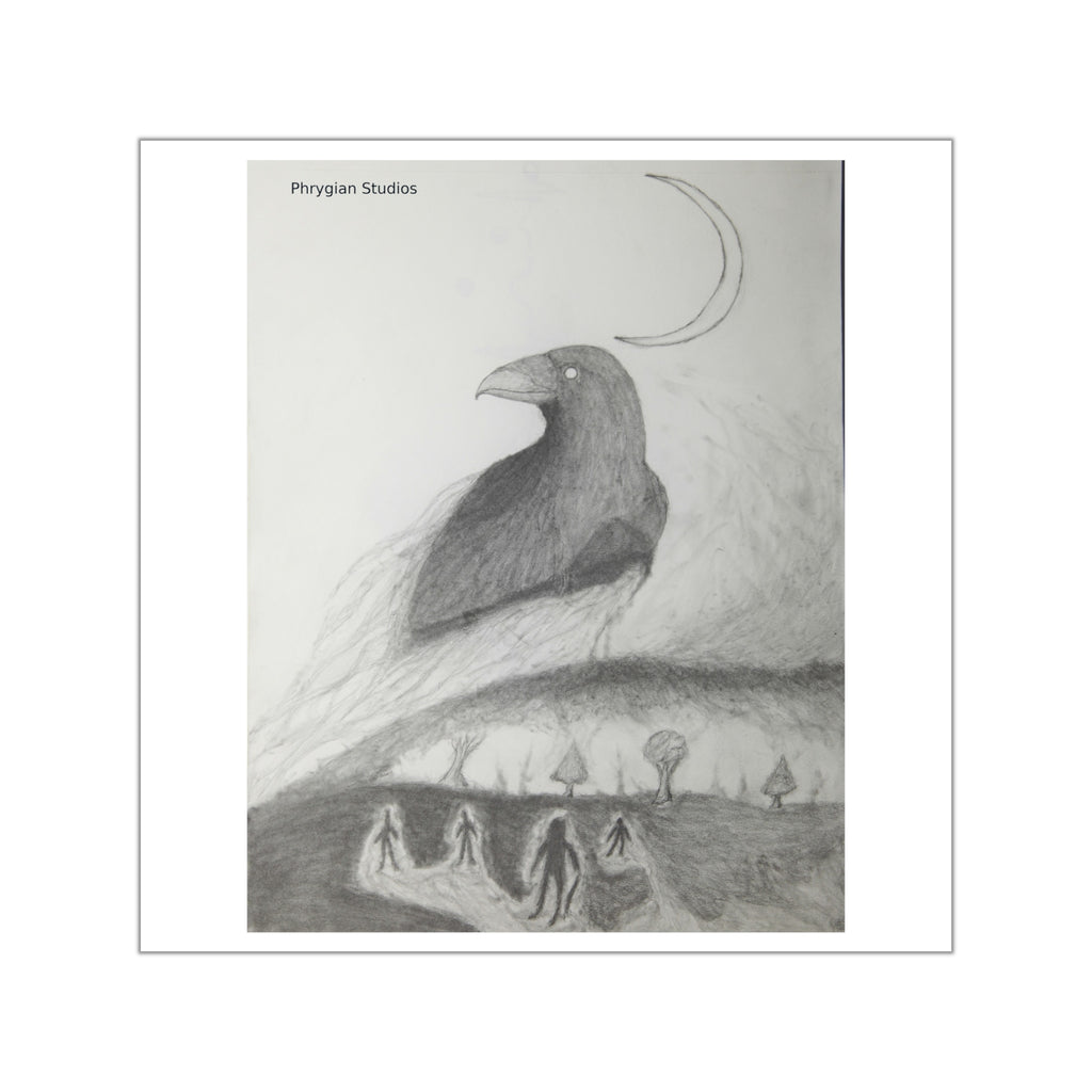 Ethereal Raven Square Vinyl Sticker