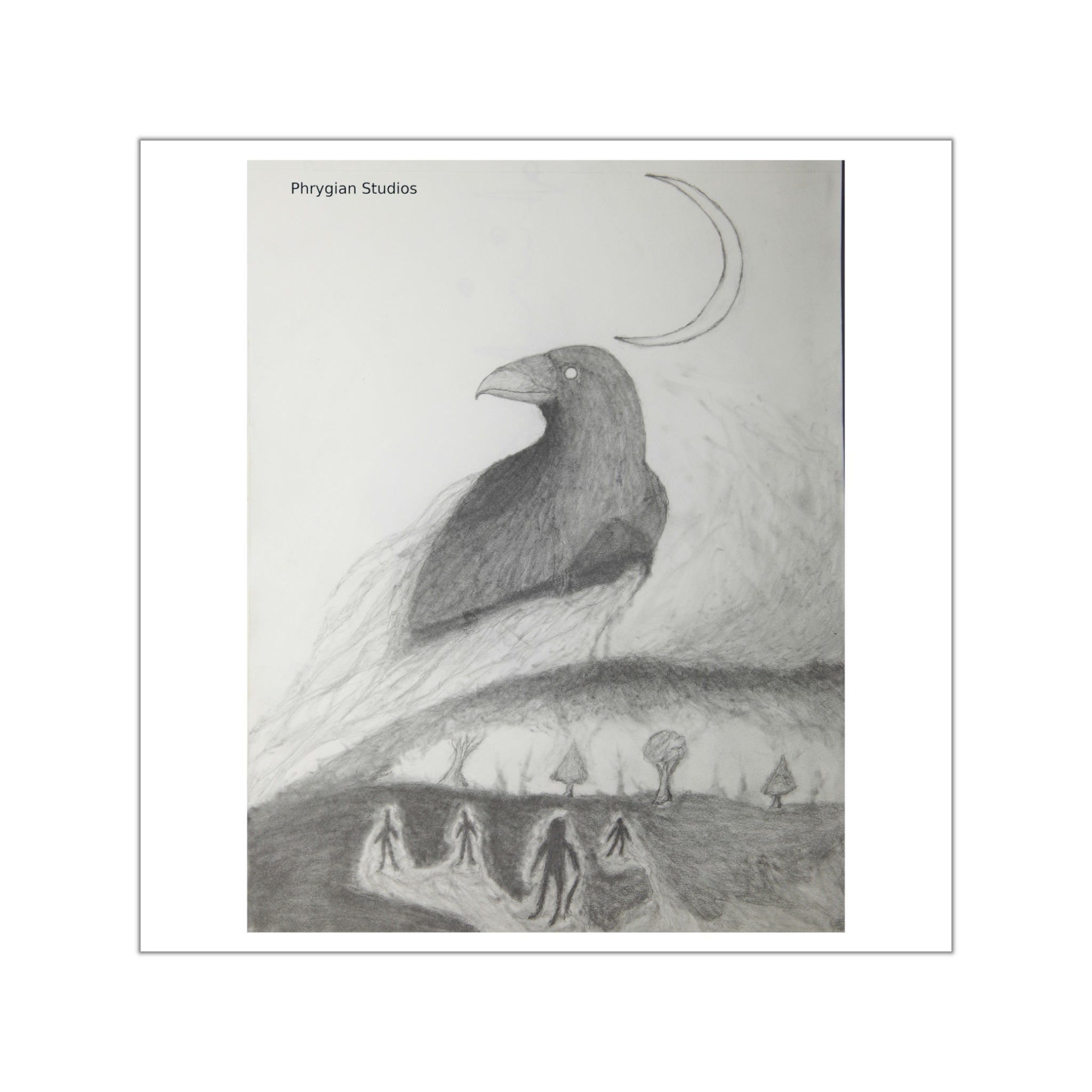 Ethereal Raven Square Vinyl Sticker