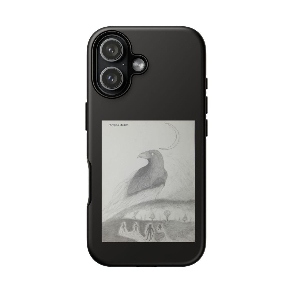 Ethereal Raven Art Protective Phone Case