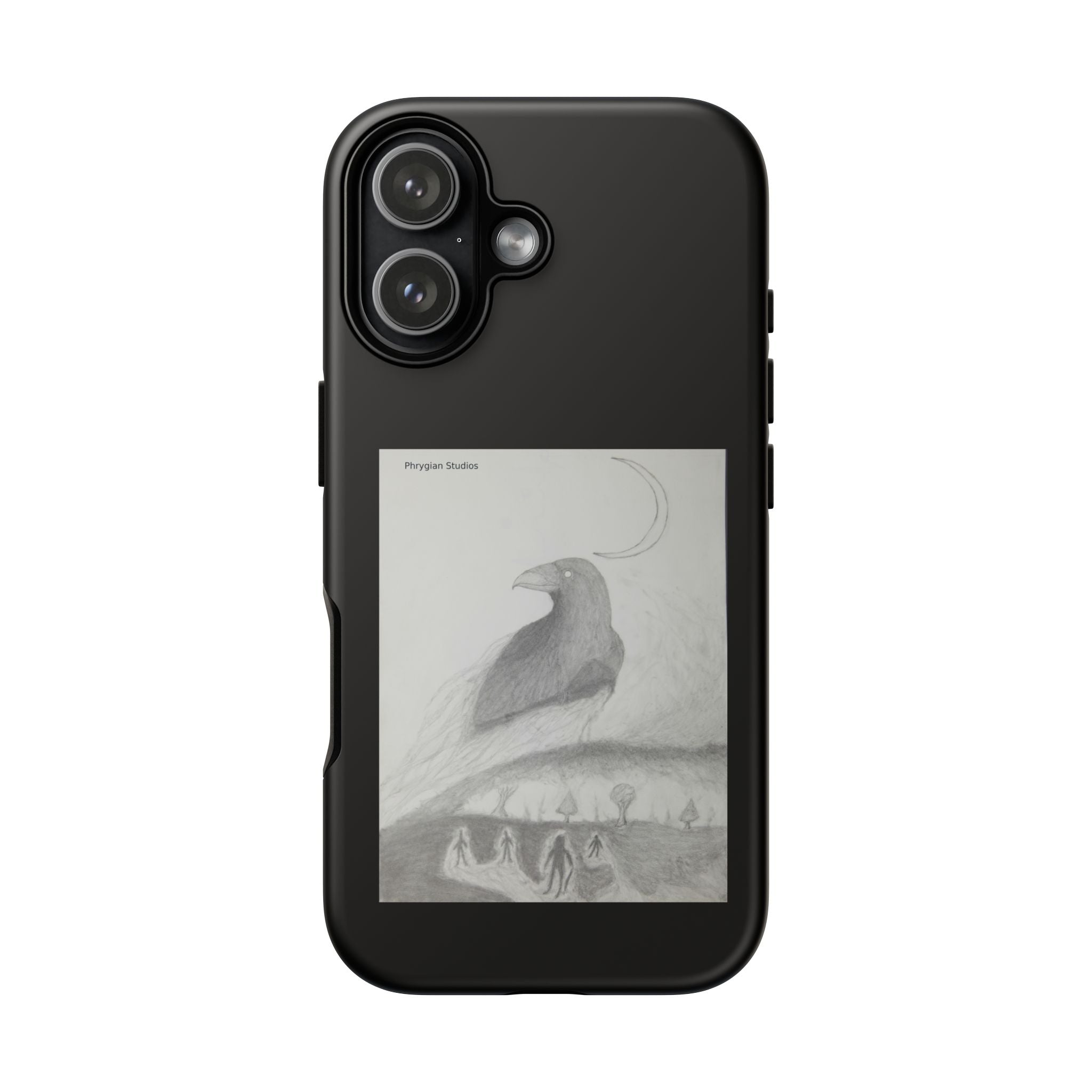 Ethereal Raven Art Protective Phone Case