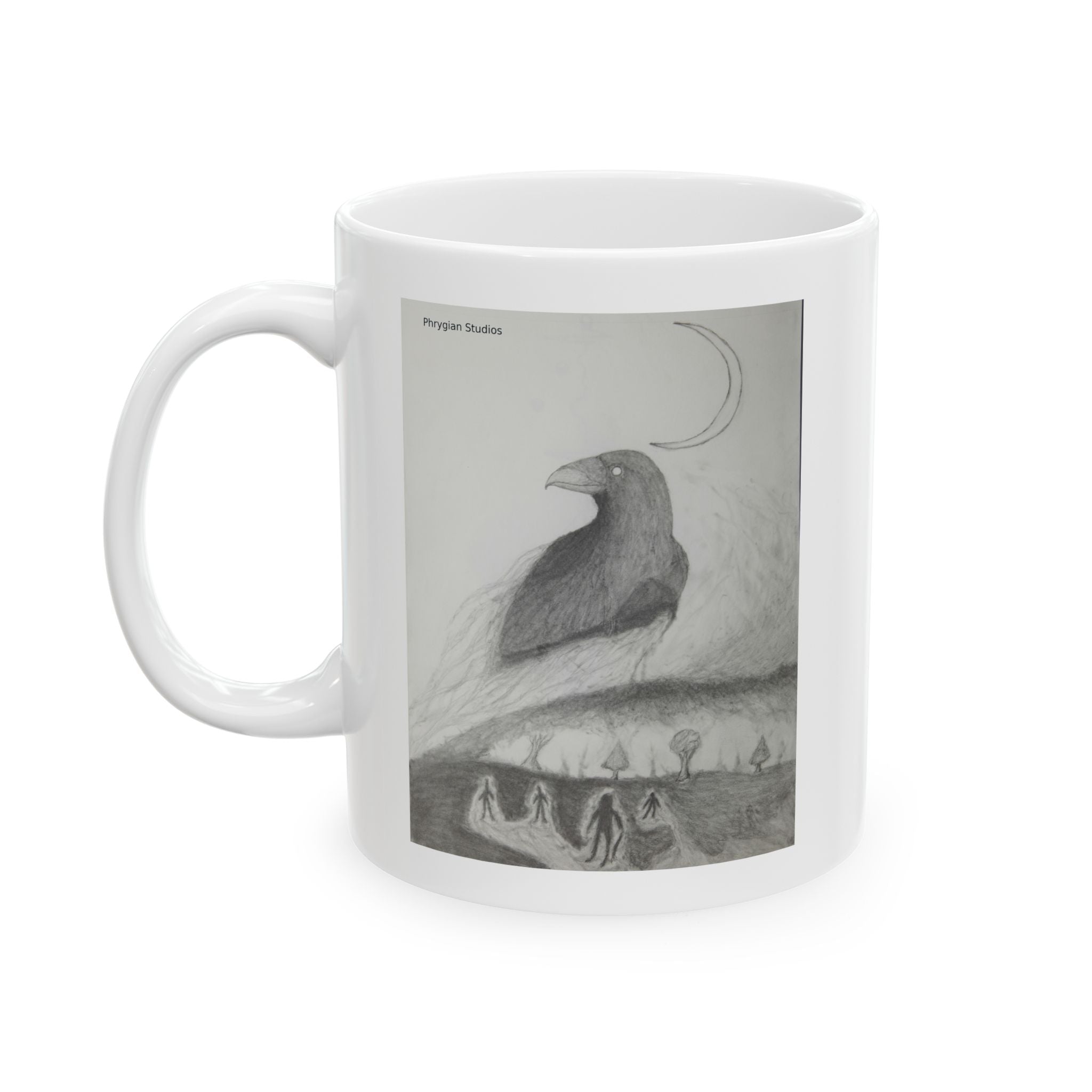 Ethereal Raven Art Mug - Ceramic Coffee Cup (11oz, 15oz)