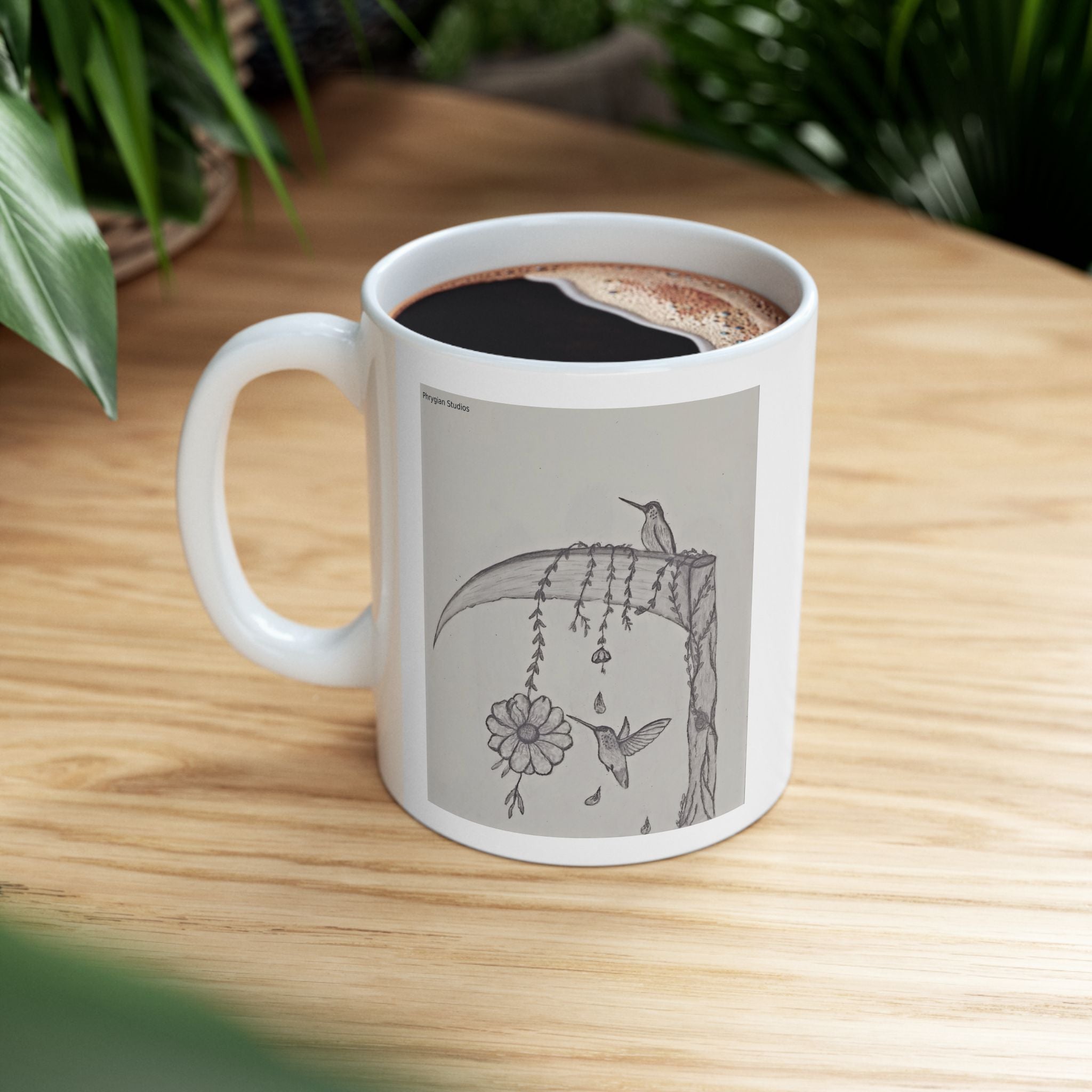 Hummingbird Art Mug – Ceramic Coffee Cup (11oz/15oz)