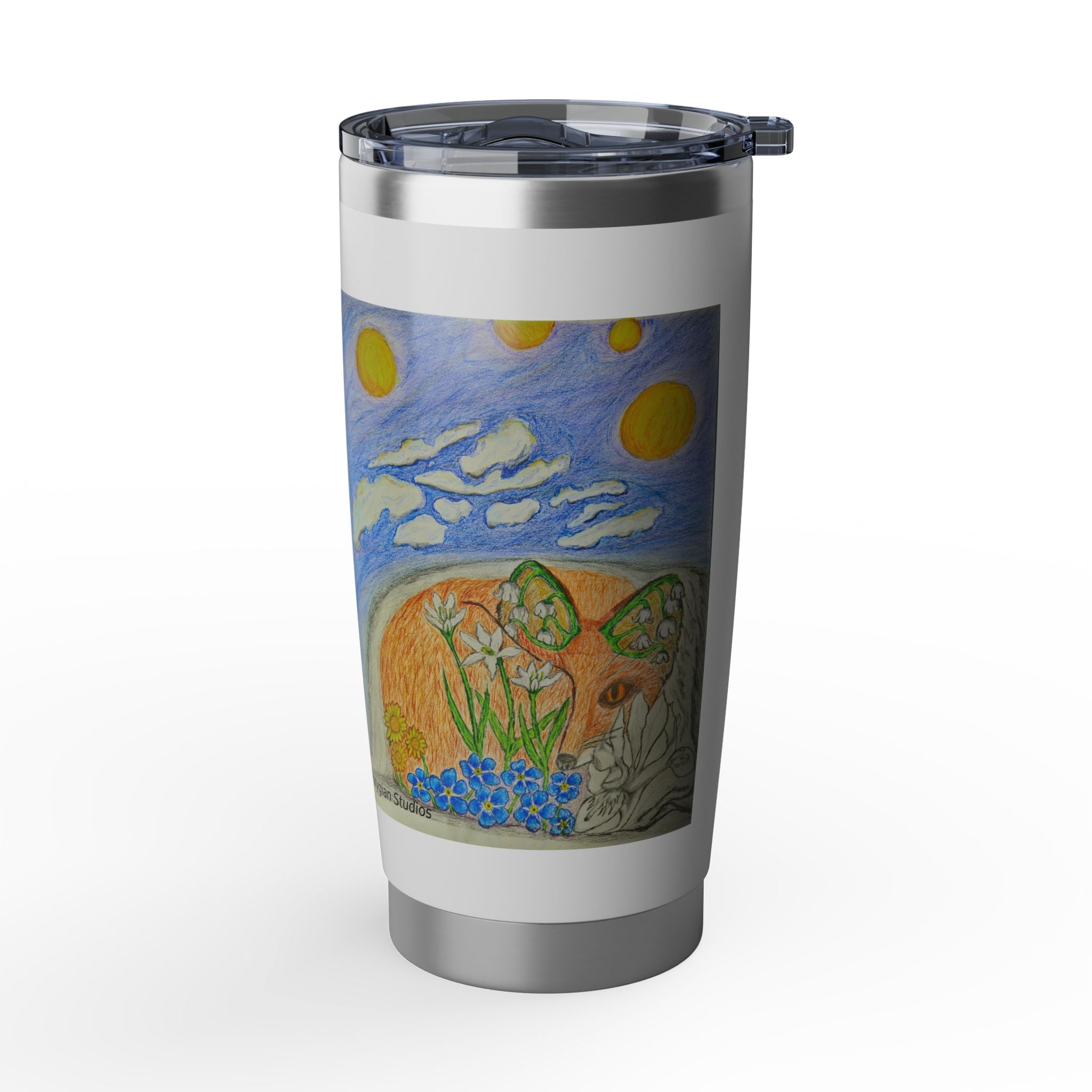 Floral Fox 20oz Tumbler
