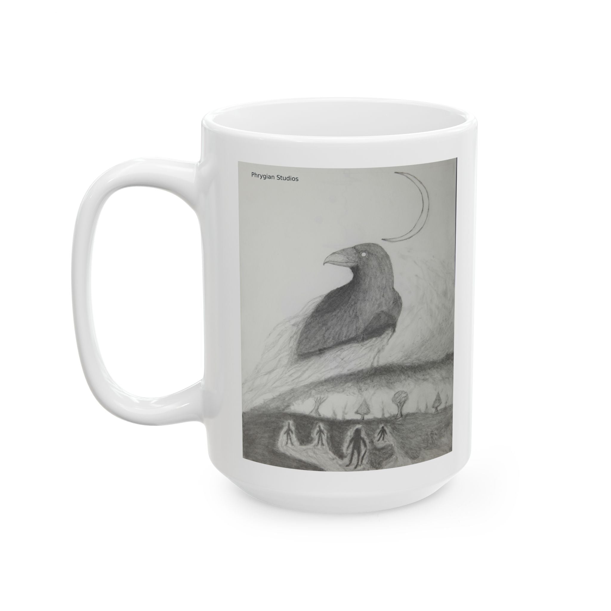 Ethereal Raven Art Mug - Ceramic Coffee Cup (11oz, 15oz)