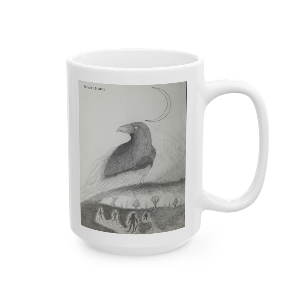 Ethereal Raven Art Mug - Ceramic Coffee Cup (11oz, 15oz)