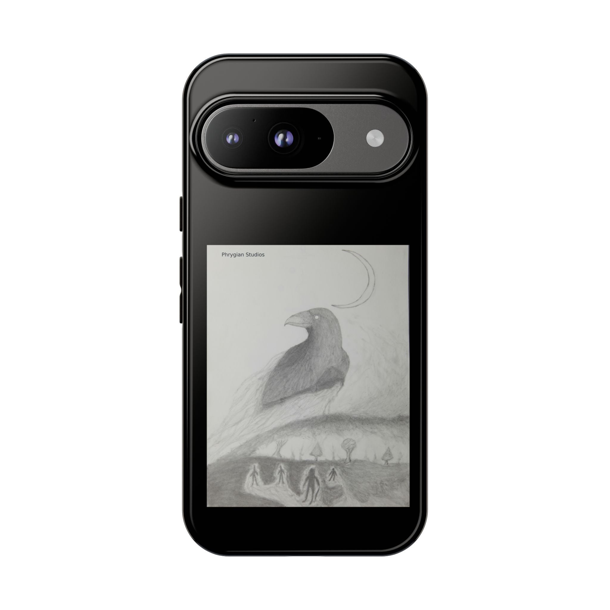 Ethereal Raven Art Protective Phone Case