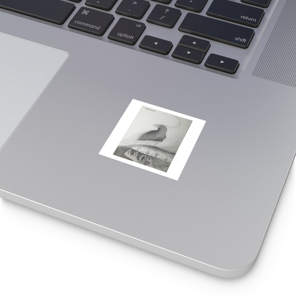 Ethereal Raven Square Vinyl Sticker