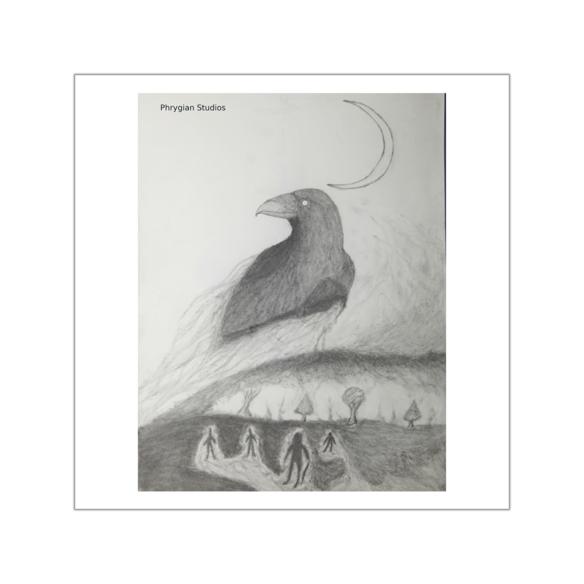 Ethereal Raven Square Vinyl Sticker