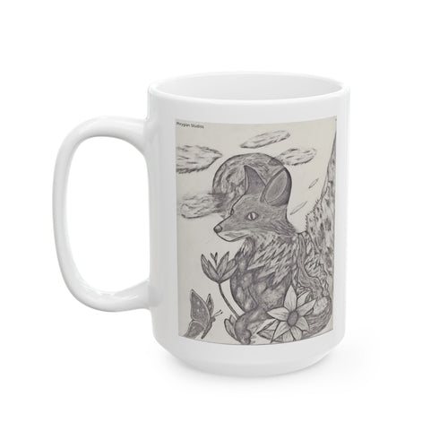 Dream Fox Art Mug – Ceramic Coffee Cup (11oz/15oz)