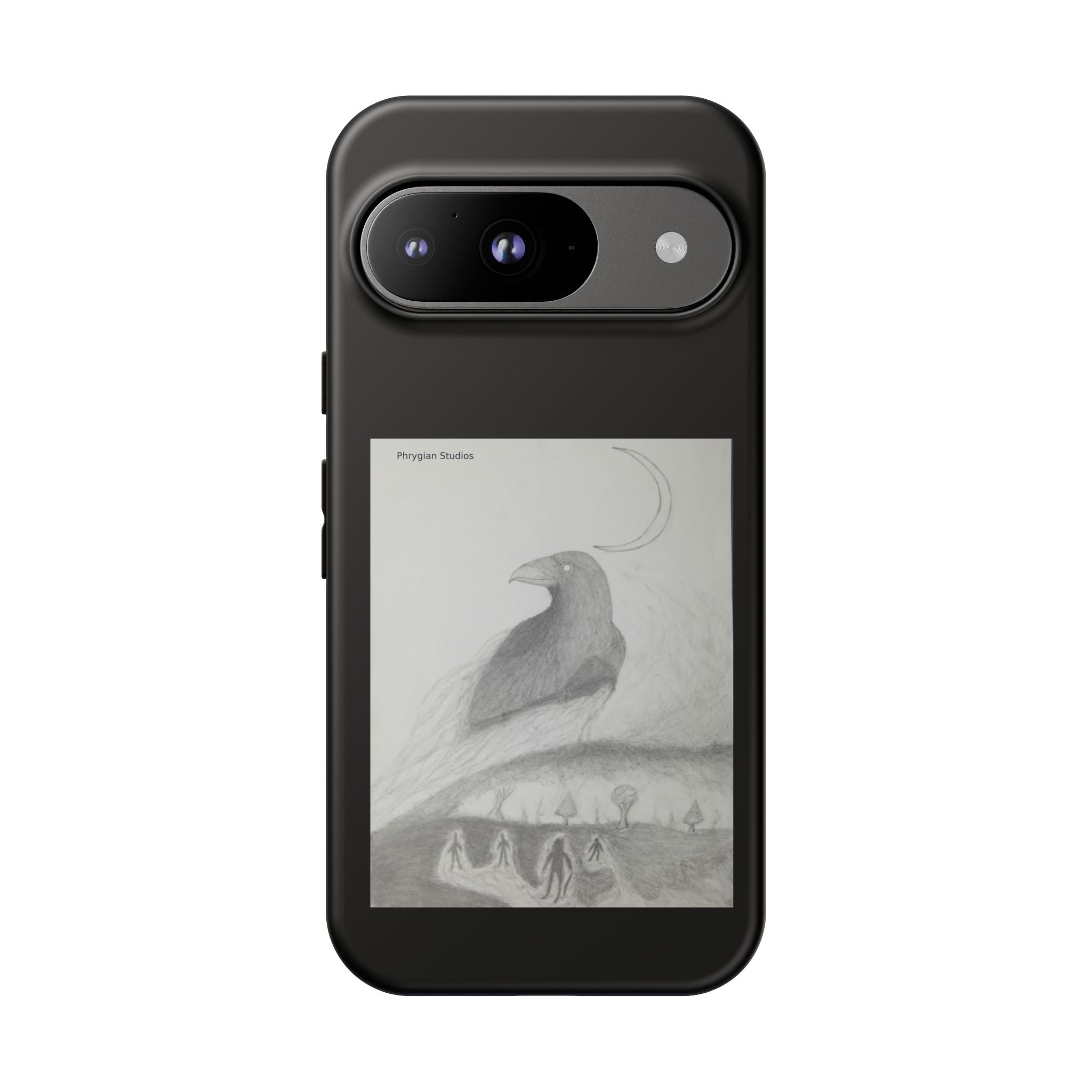 Ethereal Raven Art Protective Phone Case
