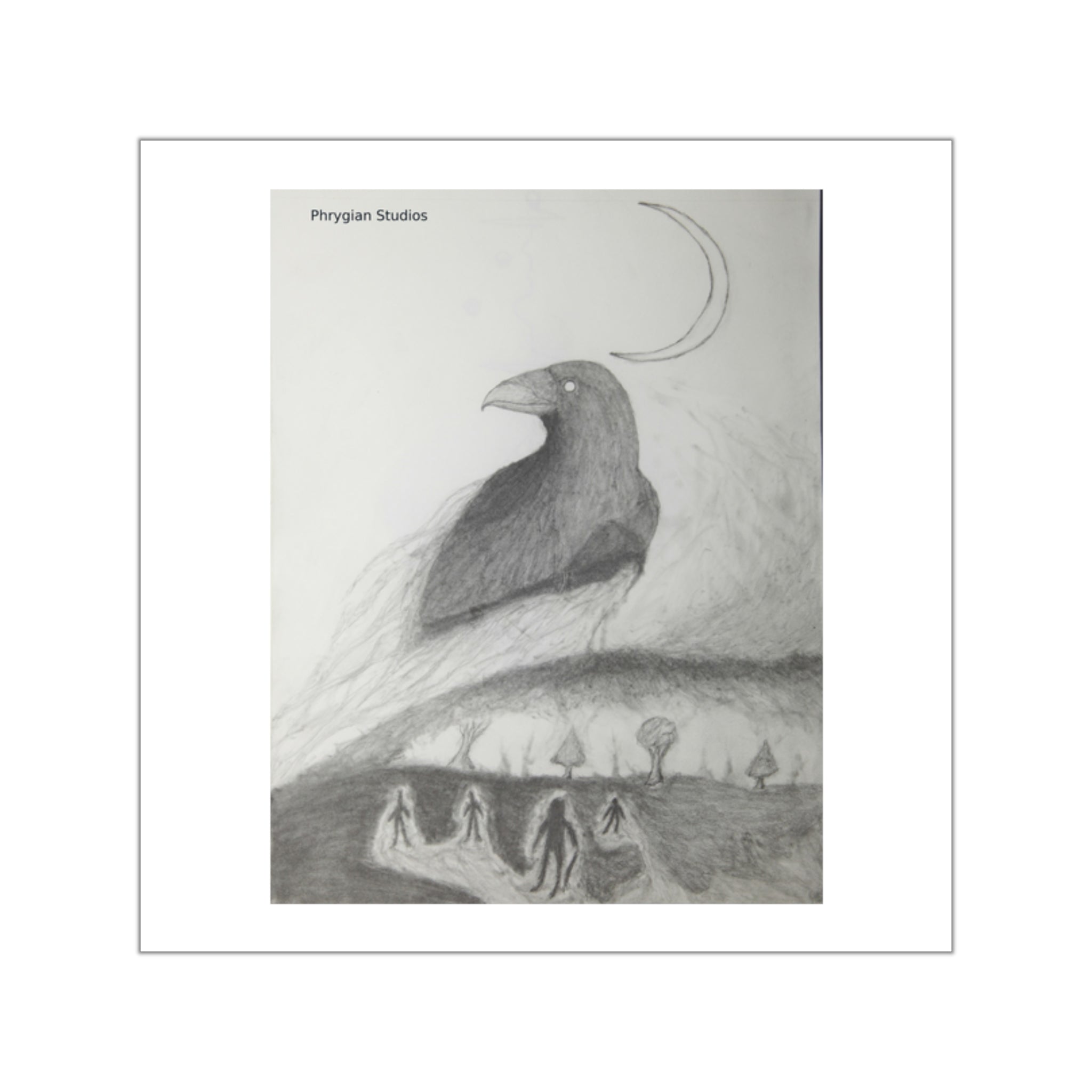 Ethereal Raven Square Vinyl Sticker