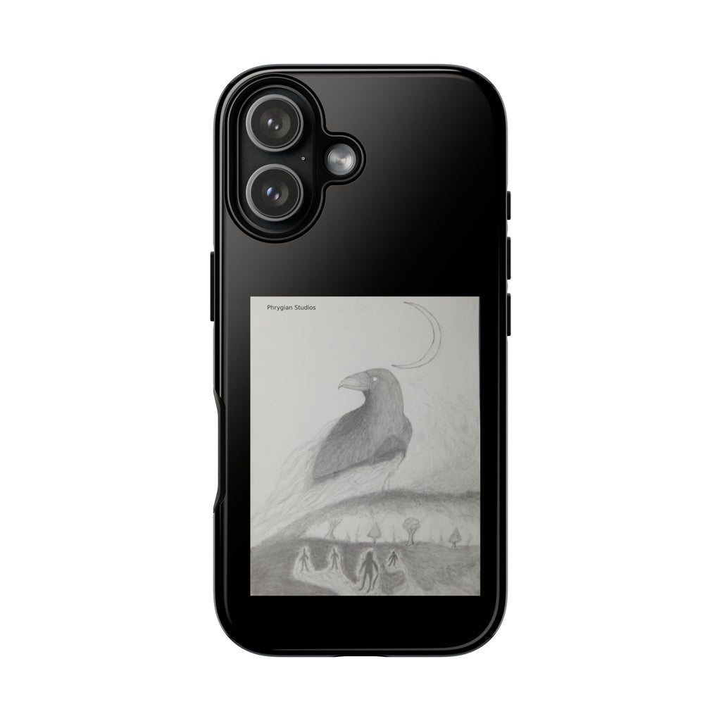 Ethereal Raven Art Protective Phone Case